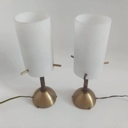 Old vintage pair bedside lamps - vintage,