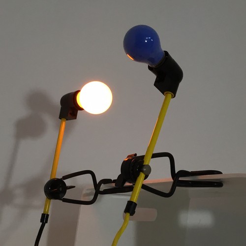 1980 yellow clamp lamps - 1980,